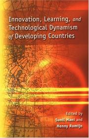 Cover of: Innovation, Learning And Technological Dynamism Of Developing Countries by 