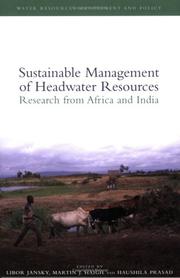 Sustainable management of headwater resources by International Conference on Sustainable Management of Headwater Resources (2002 Nairobi, Kenya)