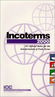 Cover of: Incoterms 2000: ICC Official Rules for the Interpretation of Trade Terms