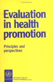 Cover of: Evaluation in health promotion: principles and perspectives