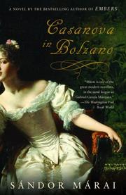 Cover of: Casanova in Bolzano by Sándor Márai
