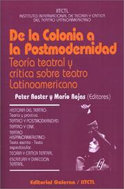 Cover of: De LA Colonia a LA Postmodernidad by 