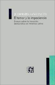 Cover of: El temor y la impaciencia by Julio María Sanguinetti