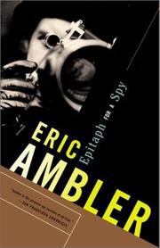 Cover of: Epitaph for a spy by Eric Ambler