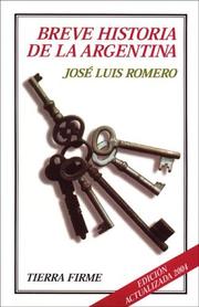 Cover of: Breve Historia de La Argentina by Jose Luis Romero