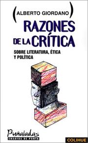 Razones de la crítica by Giordano, Alberto.