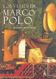 Cover of: Los Viajes de Marco Polo: Relatados Por el Mismo