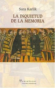 Cover of: La Inquietud de La Memoria