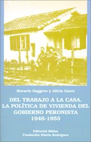 Cover of: Del trabajo a la casa by Horacio Gaggero