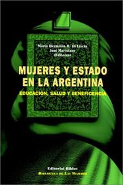 Cover of: Mujeres y Estado en la Argentina: educación, salud y beneficencia