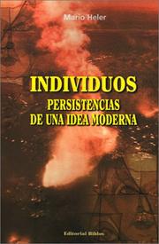 Cover of: Individuos: persistencias de una idea moderna