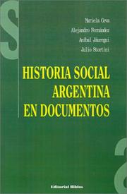 Cover of: Historia social argentina en documentos