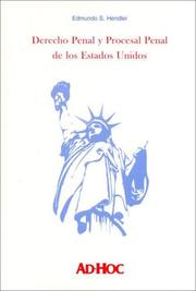 Cover of: Derecho Penal y Procesal Penal de Los Estados Unidos