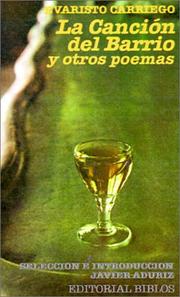 Cover of: La canción del barrio y otros poemas