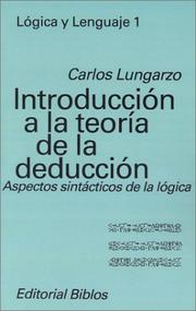 Cover of: Introducción a la teoría de la deducción: aspectos sintácticos de la lógica