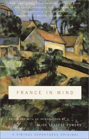 Cover of: France in mind: an anthology