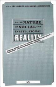 Cover of: On the nature of social and institutional reality