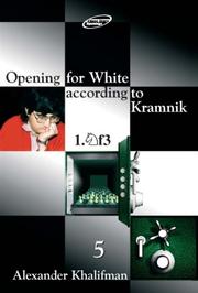 Opening for White according to Kramnik 1.Nf3, Volume 5 (Repertoire Books) (Repertoire Books) by Alexander Khalifman