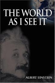 Cover of: World As I See It by Albert Einstein