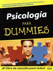 Cover of: Psicologia Para Dummies by Adam Cash
