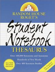 Cover of: Random House Roget's Student Notebook Thesaurus by Random House