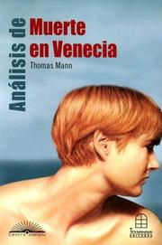 Cover of: Analisis De Muerte En Venecia (Centro Literario)