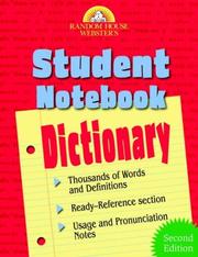 Cover of: Random House Webster's student notebook dictionary.