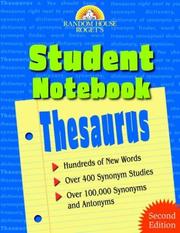 Cover of: Random House Roget's student notebook thesaurus.