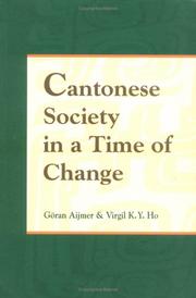Cover of: Cantonese society in a time of change