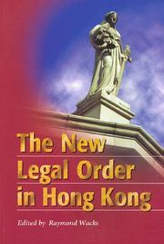 Cover of: The new legal order in Hong Kong