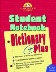 Cover of: Random House Webster's student notebook dictionary plus.