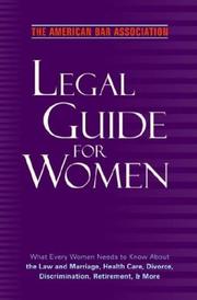 Cover of: The American Bar Association legal guide for women. by 