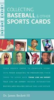 Cover of: Instant Expert: Collecting Baseball and Other Sports Cards (Instant Expert (Random House))