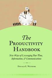 Cover of: The Productivity Handbook by Donald Wetmore