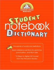Cover of: Random House Webster's Student Notebook Dictionary, Second Edition by Random House