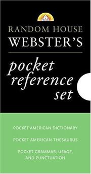 Random House Websters Pocket Reference Boxed Set (3-Volume Set: Dictionary, Theaurus, and Usage Manual)