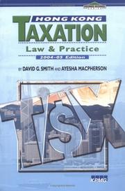 Cover of: Hong Kong Taxation | David G. Smith (undifferentiated)