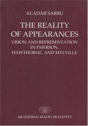 Cover of: The Reality of Appearances: Vision and Representation in Emerson, Hawthorne, and Melville