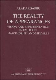 Cover of: The reality of appearances: vision and representation in Emerson, Hawthorne, and Melville