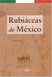 Cover of: Rubiaces De Mexico/ Rubiaceaes from Mexico by Borhidi, Attila.