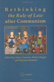 Cover of: Rethinking the rule of law after communism by edited by Adam Czarnota, Martin Krygier, and Wojciech Sadurski.