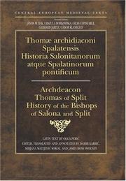 Cover of: History of the Bishops of Salona And Split (Central European Medieval Texts)