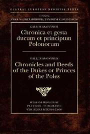 Cover of: Gesta principum Polonorum = by Gallus Anonymus