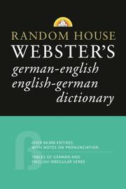 Cover of: Random House Webster's German-English English-German Dictionary by Anne Dahl