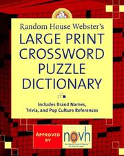 Cover of: Random House Webster's Large Print Crossword Puzzle Dictionary by Stephen Elliott