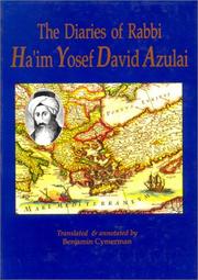 Cover of: The diaries of Rabbi Ha'im Yosef David Azulai by Hayyim Joseph David Azulai