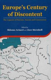Cover of: Europe's century of discontent by edited by Shlomo Avineri and Zeev Sternhell.