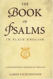 Cover of: Book of Psalms in Plain English | Aaron Lichtenstein