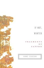 Cover of: If Not, Winter by Sappho