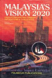 Cover of: Malaysia's vision 2020 by edited by Ahmad Sarji.